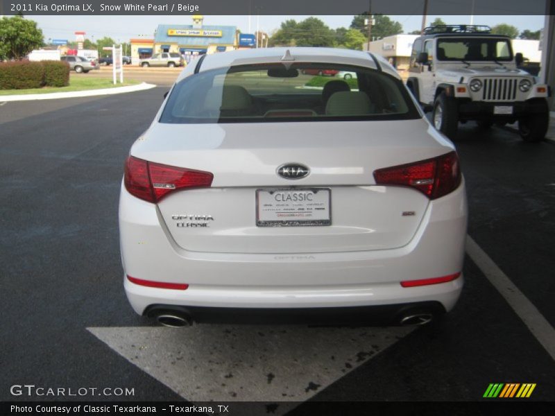 Snow White Pearl / Beige 2011 Kia Optima LX