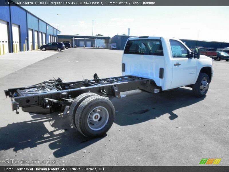  2012 Sierra 3500HD Regular Cab 4x4 Dually Chassis Summit White