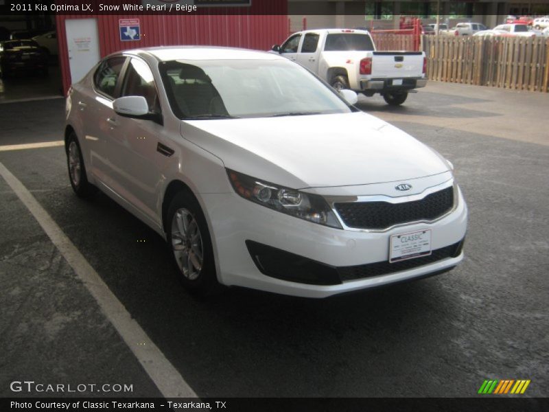 Snow White Pearl / Beige 2011 Kia Optima LX