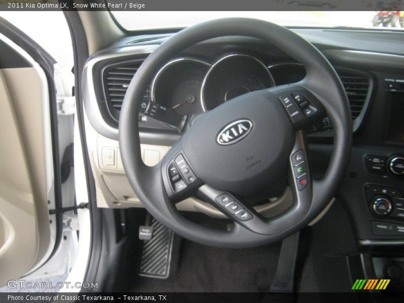 Snow White Pearl / Beige 2011 Kia Optima LX