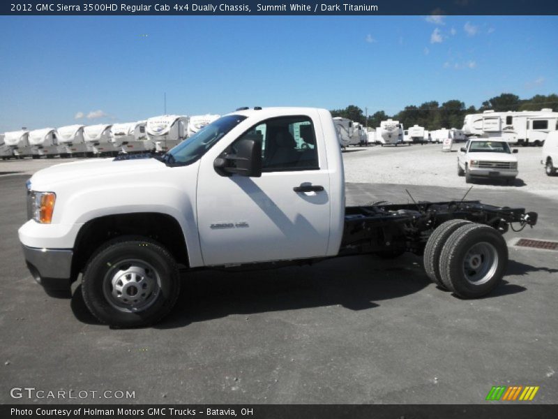  2012 Sierra 3500HD Regular Cab 4x4 Dually Chassis Summit White