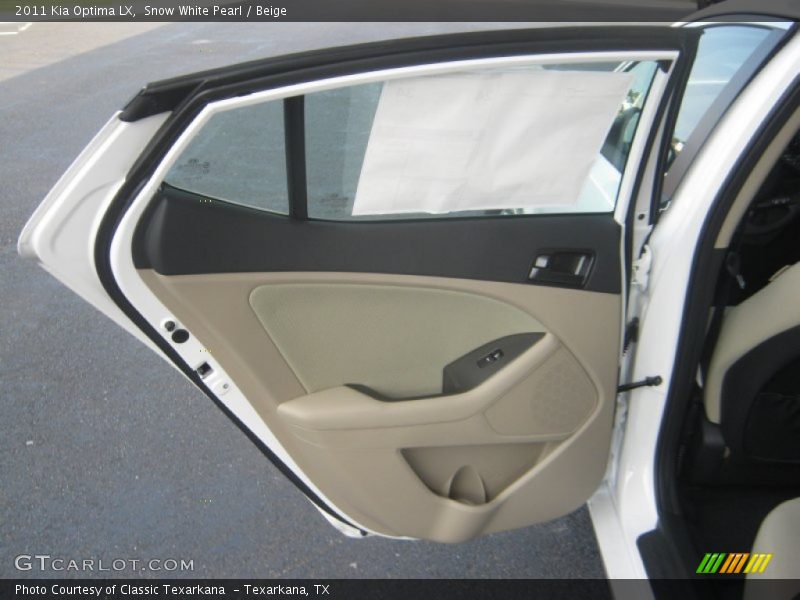 Snow White Pearl / Beige 2011 Kia Optima LX