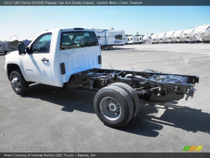 2012 Sierra 3500HD Regular Cab 4x4 Dually Chassis Summit White