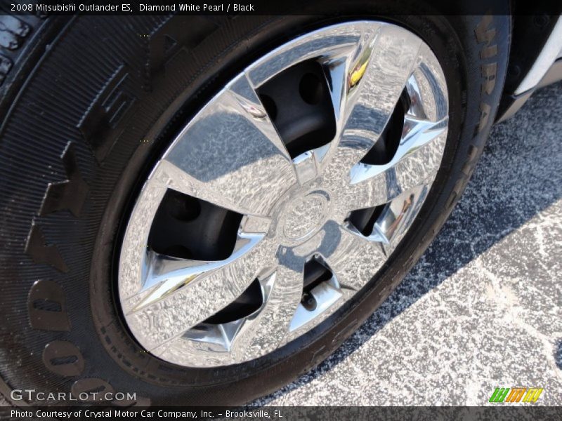 Diamond White Pearl / Black 2008 Mitsubishi Outlander ES