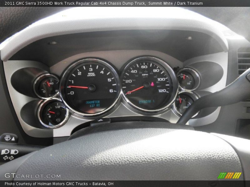 Summit White / Dark Titanium 2011 GMC Sierra 3500HD Work Truck Regular Cab 4x4 Chassis Dump Truck