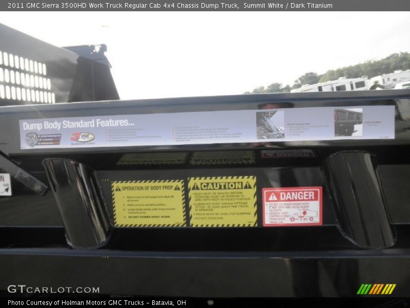 Summit White / Dark Titanium 2011 GMC Sierra 3500HD Work Truck Regular Cab 4x4 Chassis Dump Truck