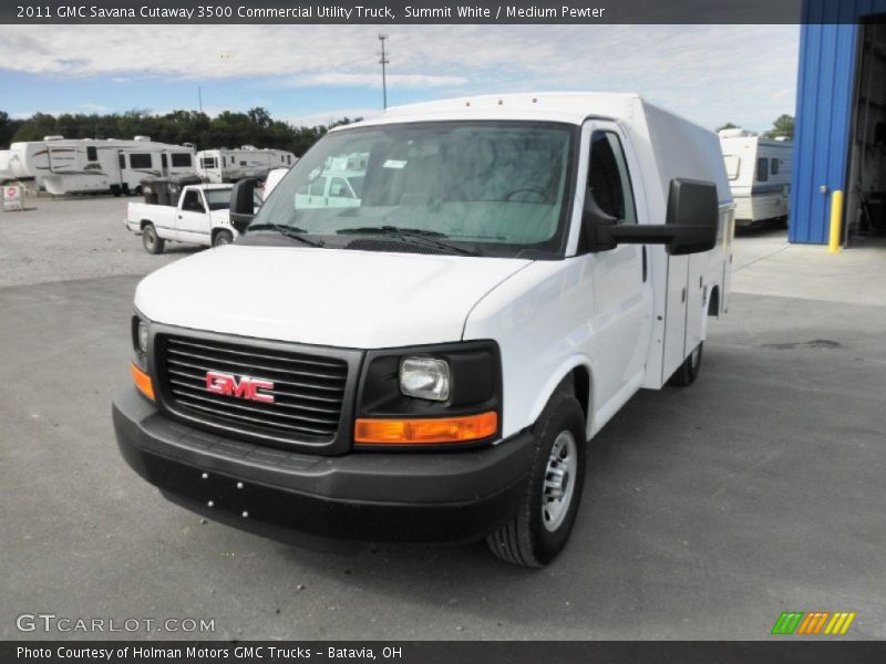 Summit White / Medium Pewter 2011 GMC Savana Cutaway 3500 Commercial Utility Truck