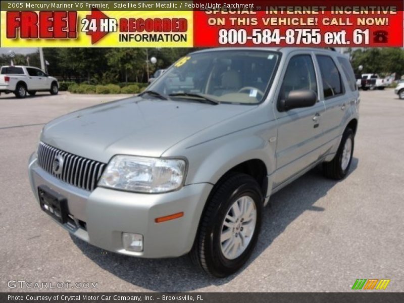 Satellite Silver Metallic / Pebble/Light Parchment 2005 Mercury Mariner V6 Premier