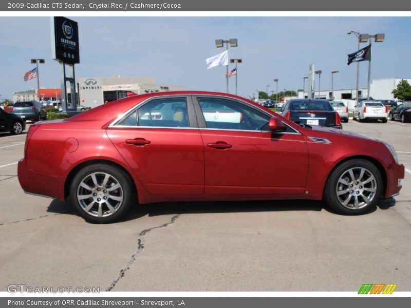 Crystal Red / Cashmere/Cocoa 2009 Cadillac CTS Sedan