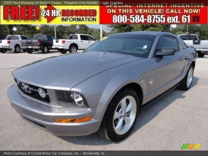 Tungsten Grey Metallic / Light Graphite 2007 Ford Mustang V6 Deluxe Coupe