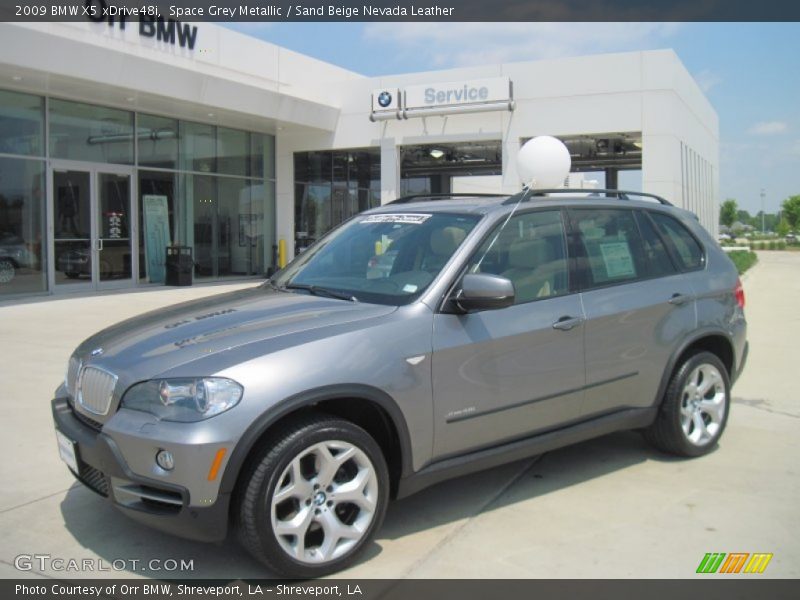 Space Grey Metallic / Sand Beige Nevada Leather 2009 BMW X5 xDrive48i