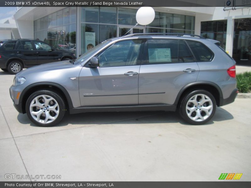 Space Grey Metallic / Sand Beige Nevada Leather 2009 BMW X5 xDrive48i