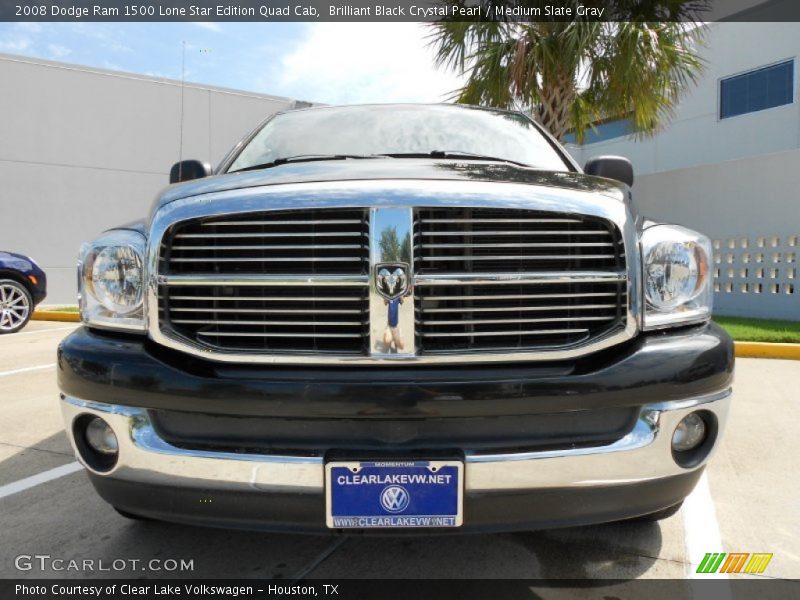 Brilliant Black Crystal Pearl / Medium Slate Gray 2008 Dodge Ram 1500 Lone Star Edition Quad Cab
