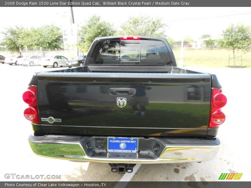 Brilliant Black Crystal Pearl / Medium Slate Gray 2008 Dodge Ram 1500 Lone Star Edition Quad Cab