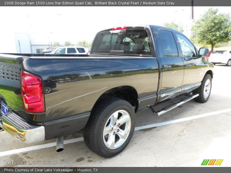 Brilliant Black Crystal Pearl / Medium Slate Gray 2008 Dodge Ram 1500 Lone Star Edition Quad Cab