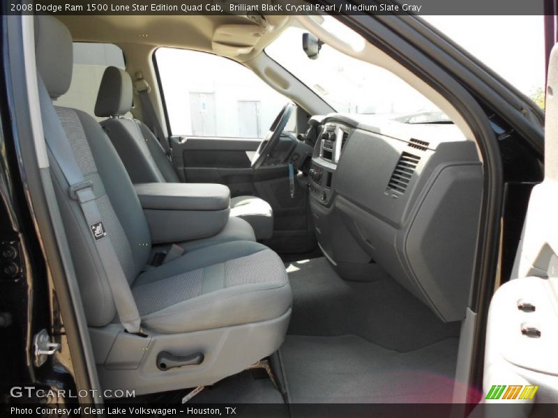 Brilliant Black Crystal Pearl / Medium Slate Gray 2008 Dodge Ram 1500 Lone Star Edition Quad Cab