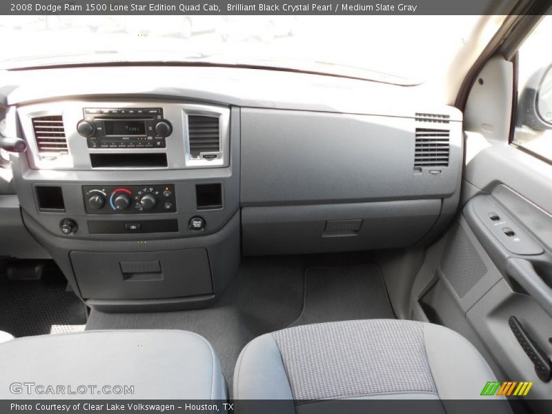 Brilliant Black Crystal Pearl / Medium Slate Gray 2008 Dodge Ram 1500 Lone Star Edition Quad Cab
