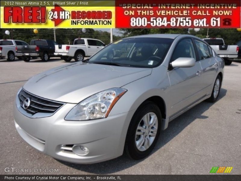 Brilliant Silver / Frost 2012 Nissan Altima 2.5 S