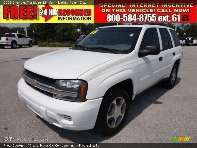 Summit White / Light Gray 2008 Chevrolet TrailBlazer LT