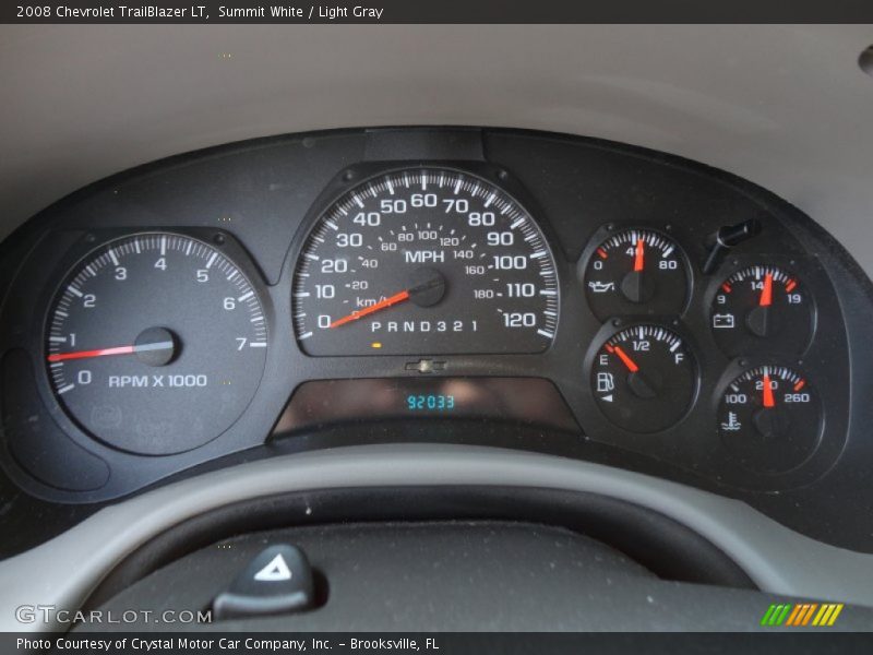 Summit White / Light Gray 2008 Chevrolet TrailBlazer LT