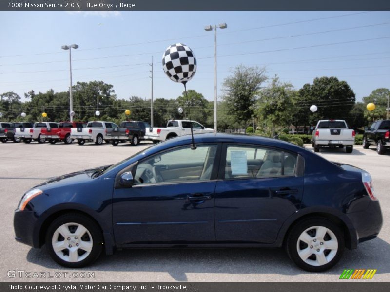 Blue Onyx / Beige 2008 Nissan Sentra 2.0 S