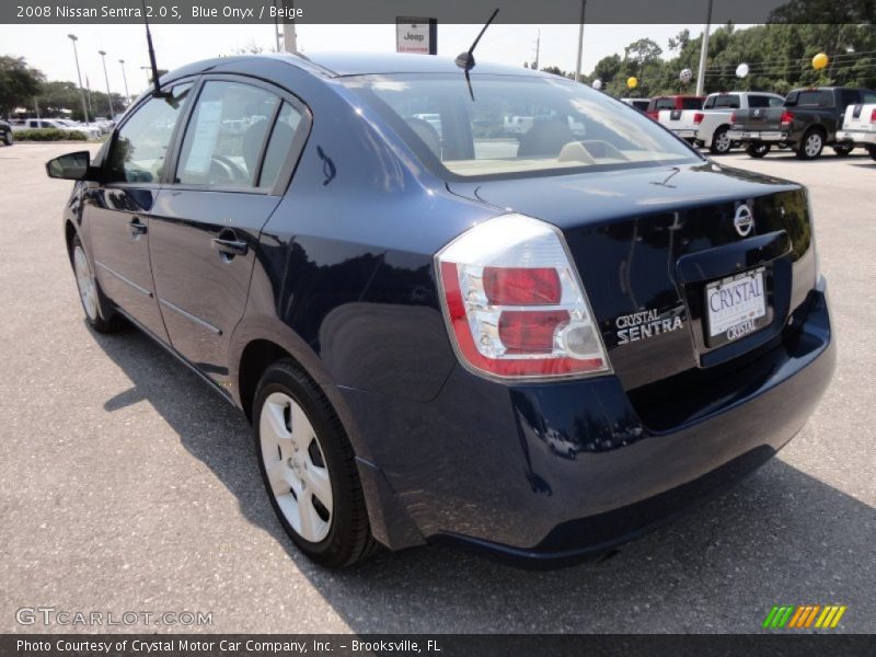 Blue Onyx / Beige 2008 Nissan Sentra 2.0 S