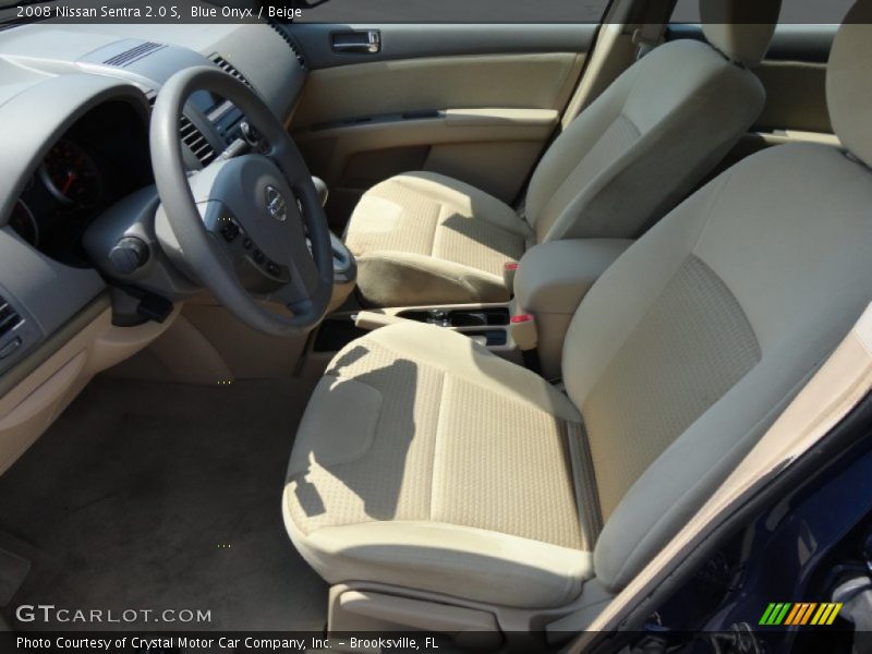 Blue Onyx / Beige 2008 Nissan Sentra 2.0 S