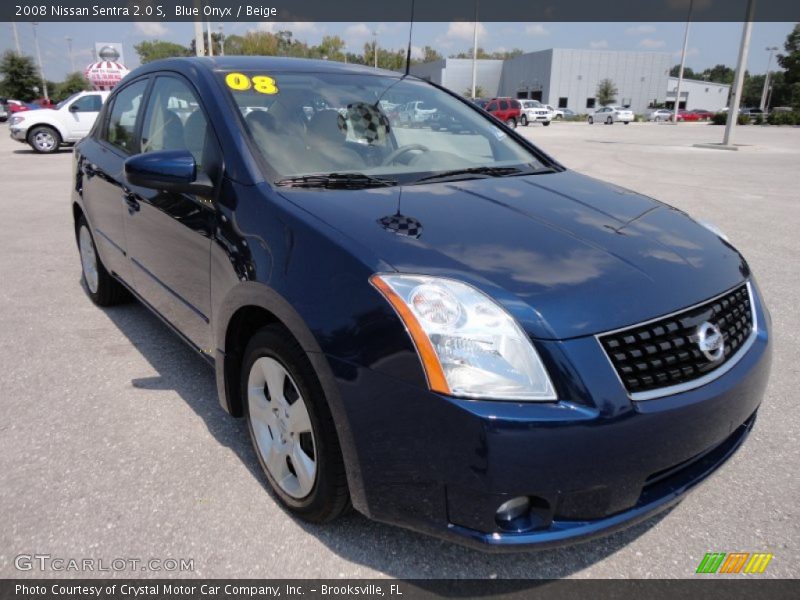 Blue Onyx / Beige 2008 Nissan Sentra 2.0 S