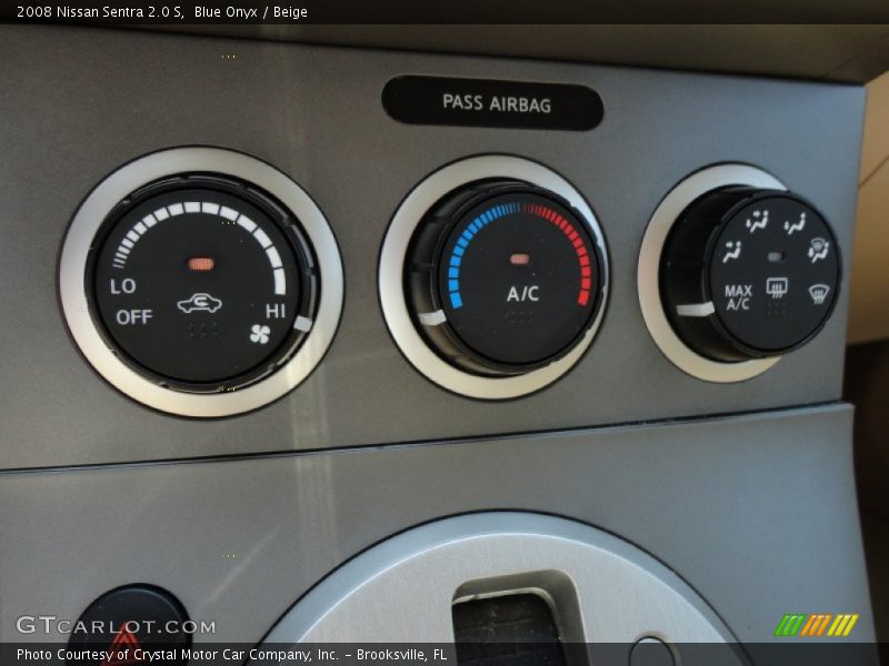 Blue Onyx / Beige 2008 Nissan Sentra 2.0 S
