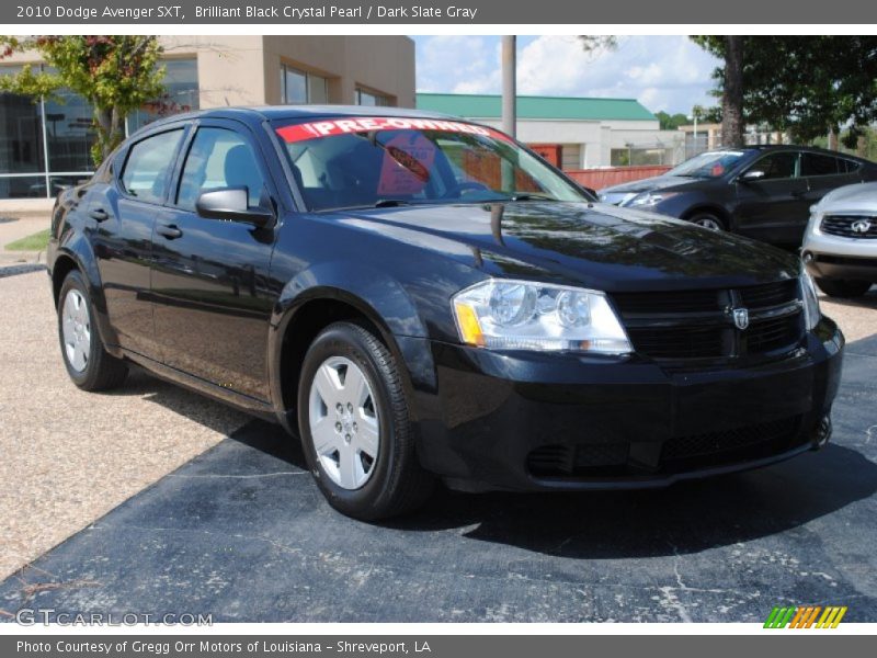 Brilliant Black Crystal Pearl / Dark Slate Gray 2010 Dodge Avenger SXT