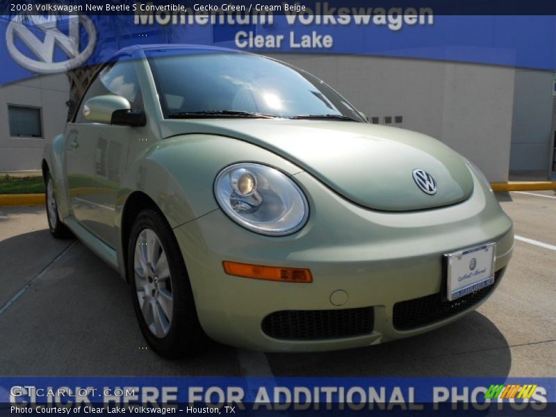 Gecko Green / Cream Beige 2008 Volkswagen New Beetle S Convertible