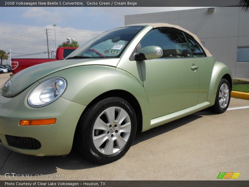 Gecko Green / Cream Beige 2008 Volkswagen New Beetle S Convertible