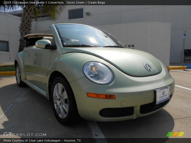 Gecko Green / Cream Beige 2008 Volkswagen New Beetle S Convertible