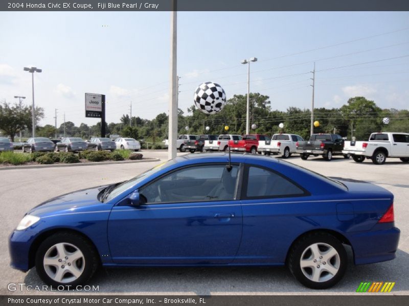 Fiji Blue Pearl / Gray 2004 Honda Civic EX Coupe