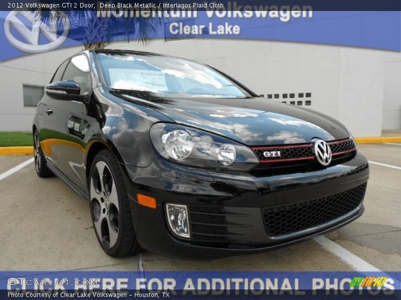 Deep Black Metallic / Interlagos Plaid Cloth 2012 Volkswagen GTI 2 Door