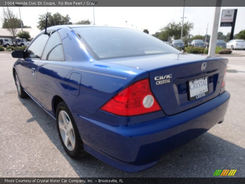 Fiji Blue Pearl / Gray 2004 Honda Civic EX Coupe