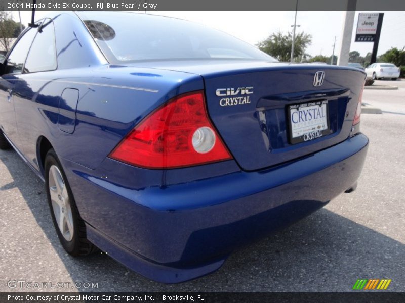 Fiji Blue Pearl / Gray 2004 Honda Civic EX Coupe