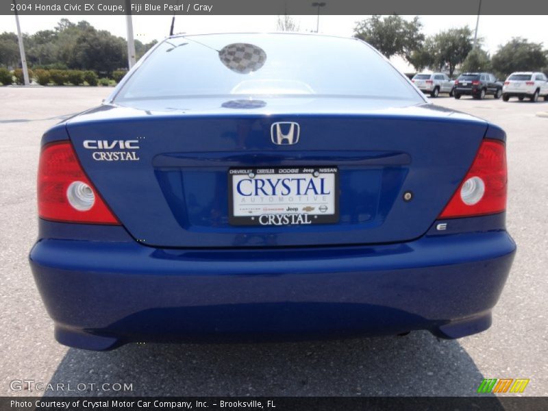 Fiji Blue Pearl / Gray 2004 Honda Civic EX Coupe