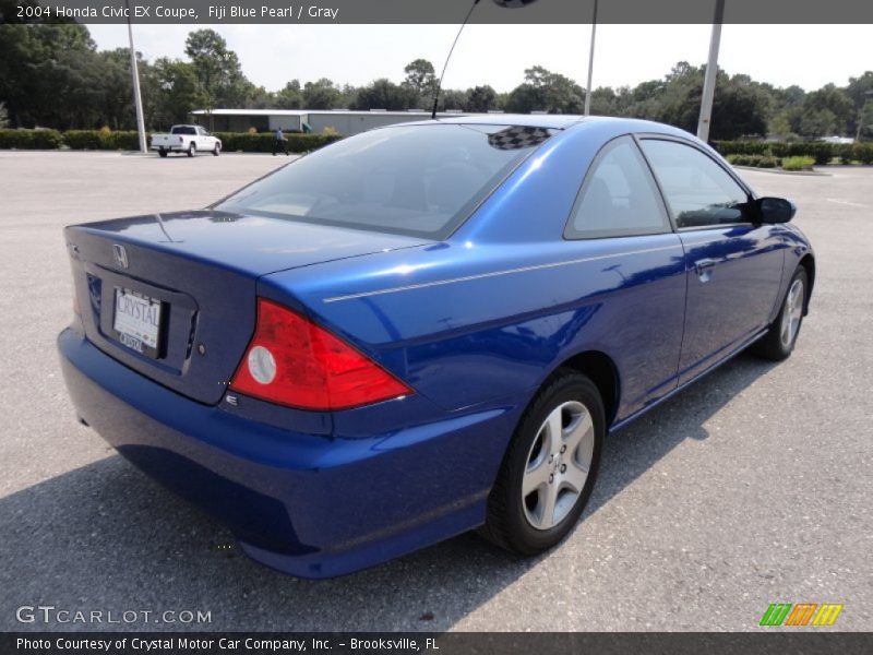 Fiji Blue Pearl / Gray 2004 Honda Civic EX Coupe
