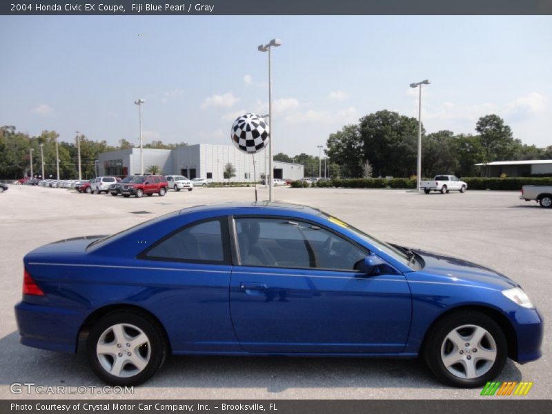 Fiji Blue Pearl / Gray 2004 Honda Civic EX Coupe