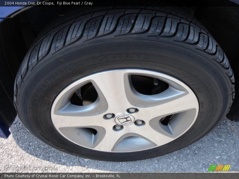 Fiji Blue Pearl / Gray 2004 Honda Civic EX Coupe