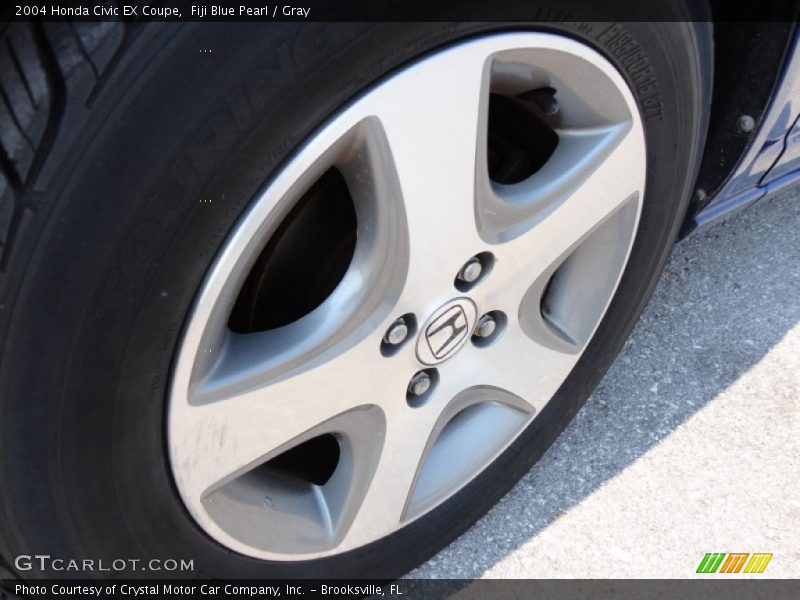 Fiji Blue Pearl / Gray 2004 Honda Civic EX Coupe
