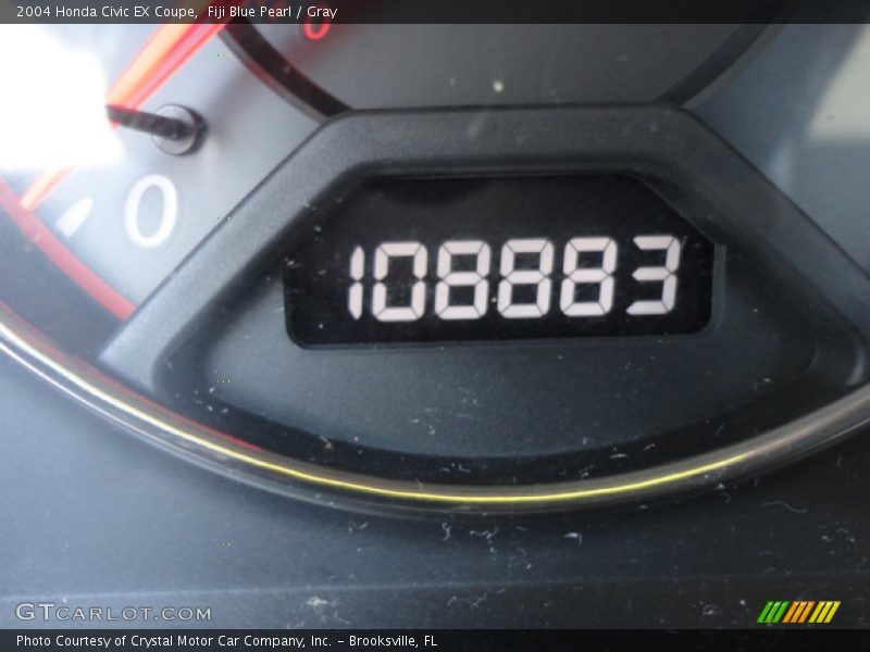 Fiji Blue Pearl / Gray 2004 Honda Civic EX Coupe