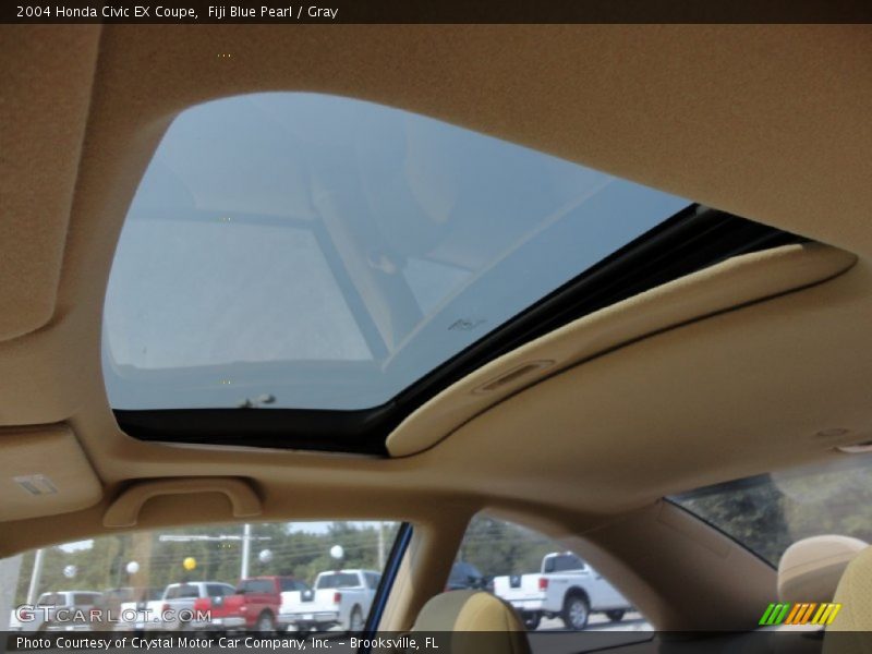 Fiji Blue Pearl / Gray 2004 Honda Civic EX Coupe