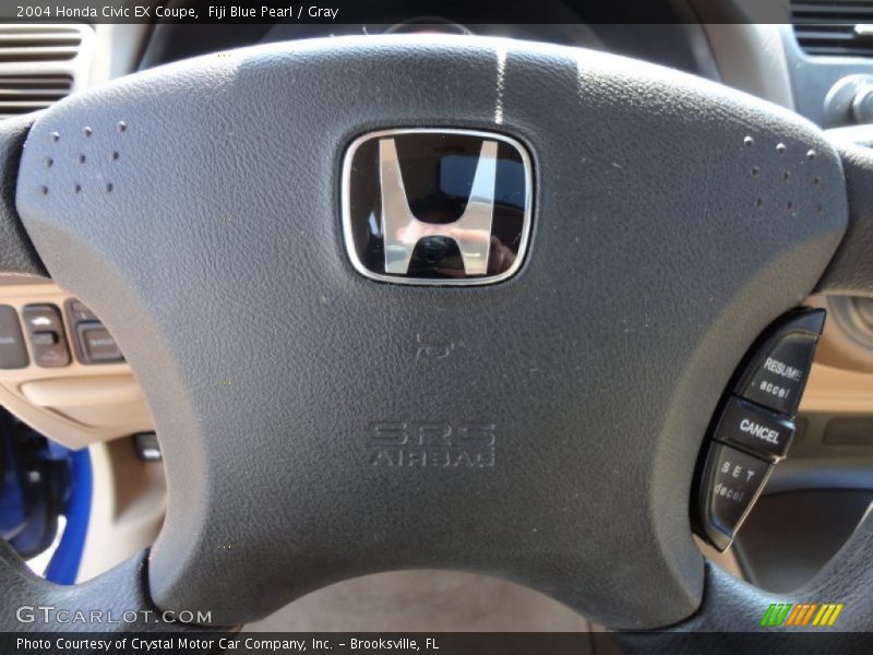 Fiji Blue Pearl / Gray 2004 Honda Civic EX Coupe