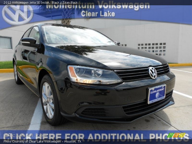 Black / Titan Black 2012 Volkswagen Jetta SE Sedan