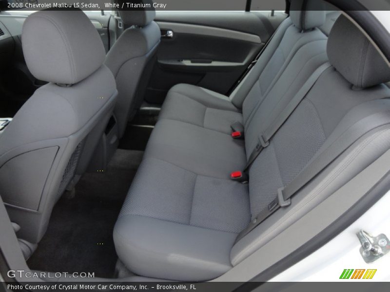 White / Titanium Gray 2008 Chevrolet Malibu LS Sedan