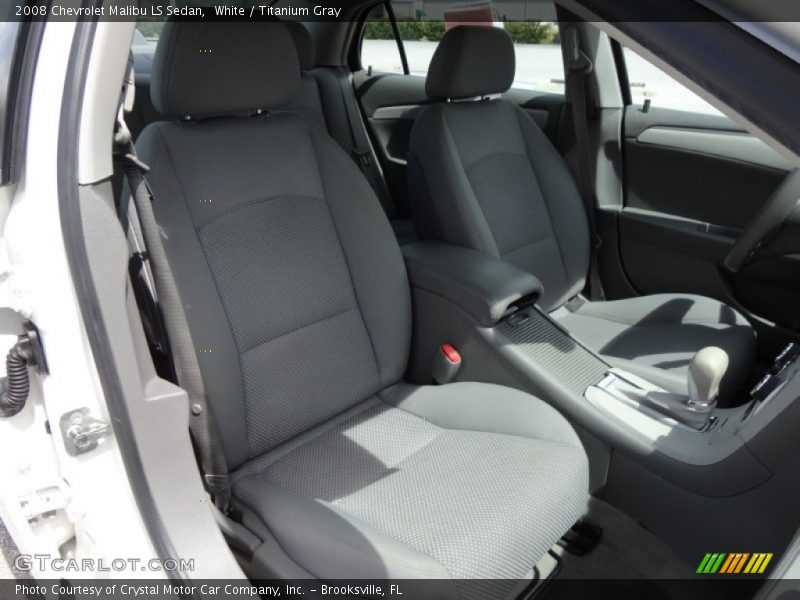 White / Titanium Gray 2008 Chevrolet Malibu LS Sedan