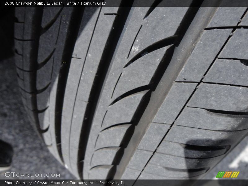 White / Titanium Gray 2008 Chevrolet Malibu LS Sedan