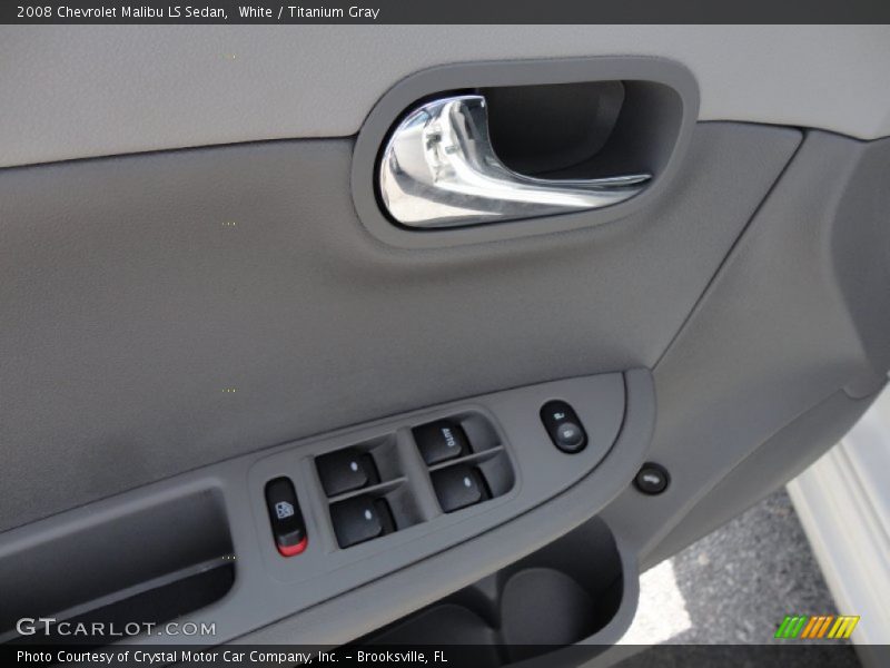 White / Titanium Gray 2008 Chevrolet Malibu LS Sedan